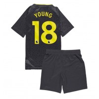 Everton Ashley Young #18 Bortadräkt Barn 2024-25 Kortärmad (+ Korta byxor)